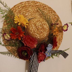 Floral Straw Hat NWT